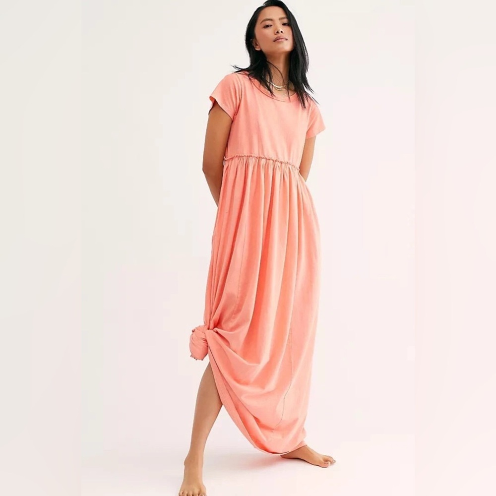 Free People Coral Pink Maxi Dress
